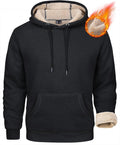 Men'S Heavy Hoodie Sherpa Fleece Lined Pullover Thick Winter Hooded Sweatshirt